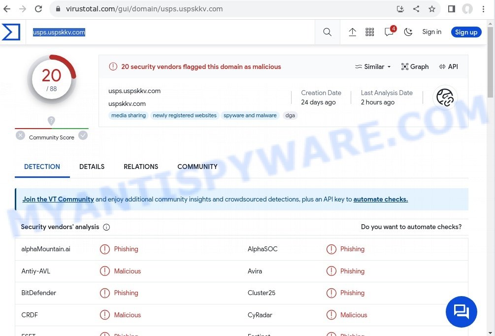 usps.uspskkv.com malware