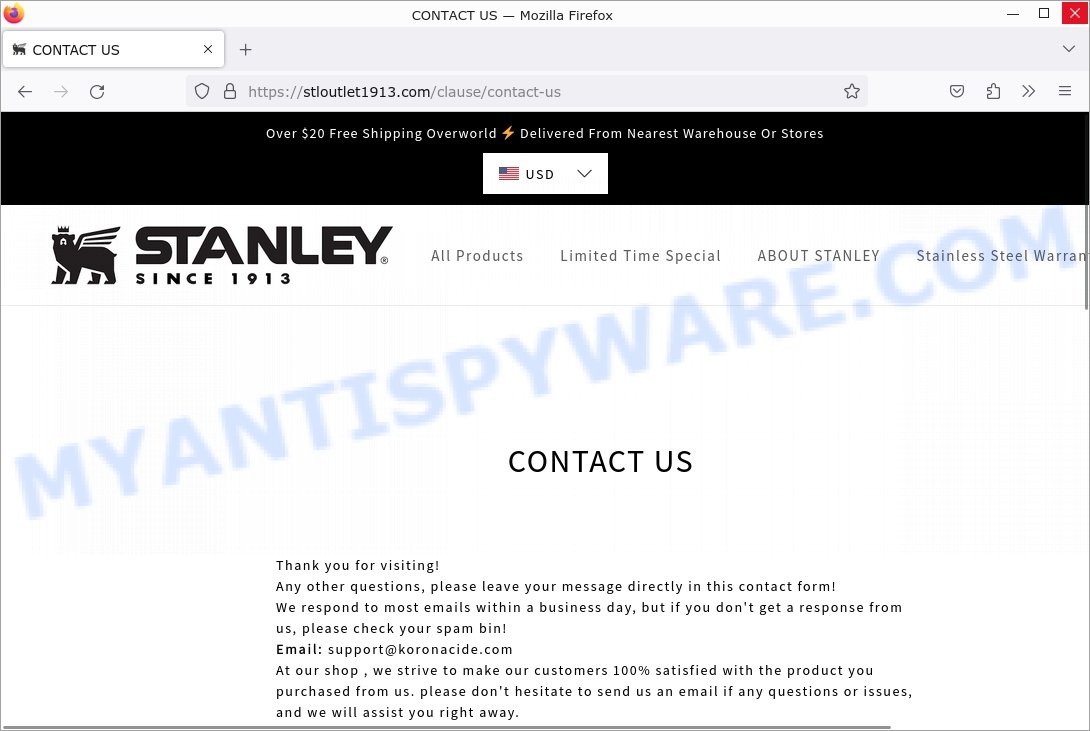5.99 Stanley Tumbler Scam contacts