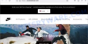 Acandidroar.com Nike sale scam