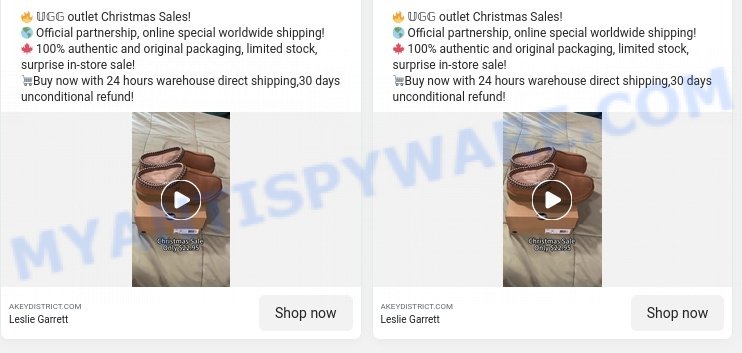 Akeydistrict.com UGG Outlet Scam