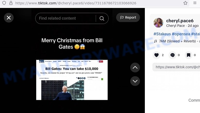 Bitzep 10000 Bill gates promo scam