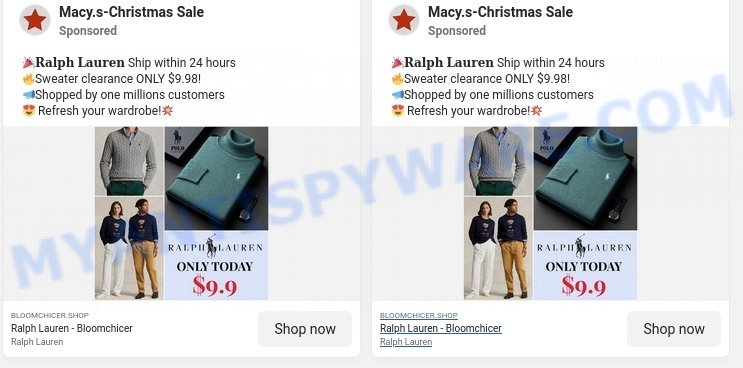 Bloomchicer.shop Macys Christmas Sale scam