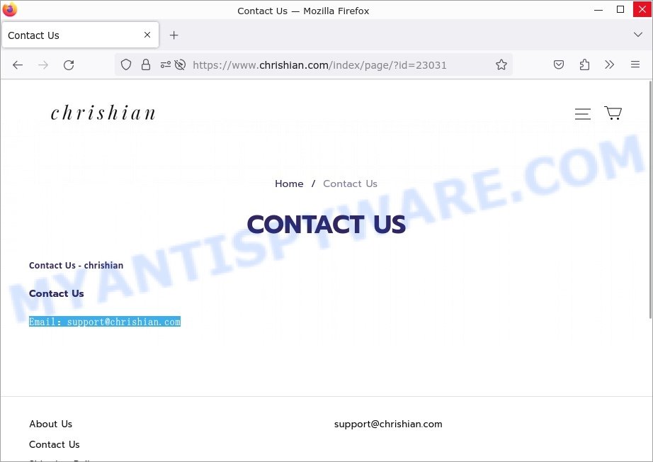 Chrishian.com scam contacts