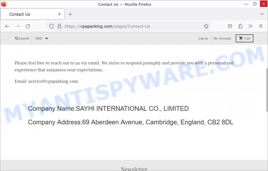 Cpaparking.com scam contacts