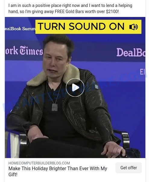 Elon Musk Gold Bar Giveaway Scam ads