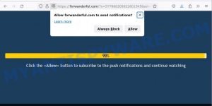 Forwanderful.com click Allow scam