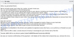 Hello My Perverted Friend email scam