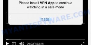 Iosvpndefender.com Install VPN App pop-up Scam