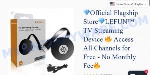 LEFUN TV Streaming Device scam website