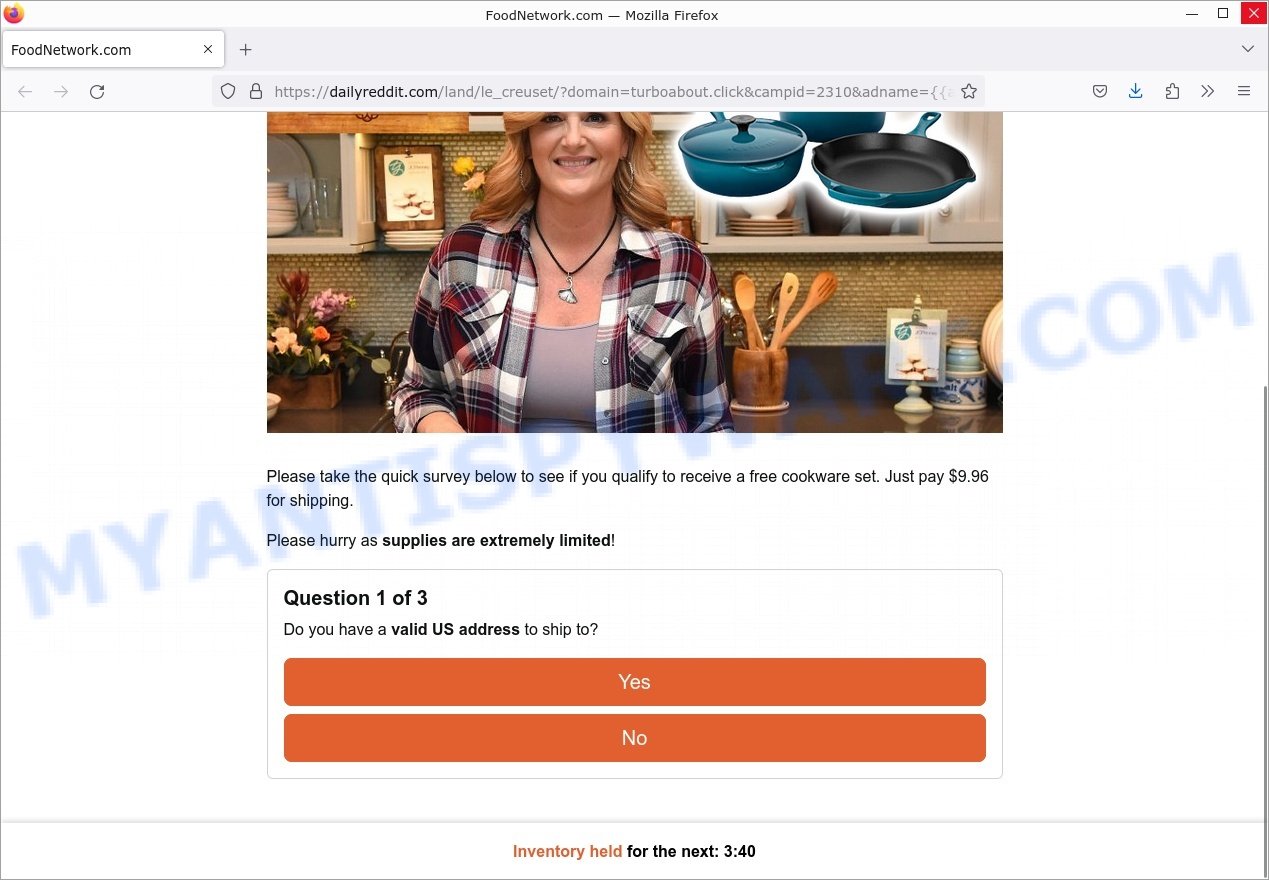 Le Creuset Cookware Giveaway Scam fake Le Creuset survey