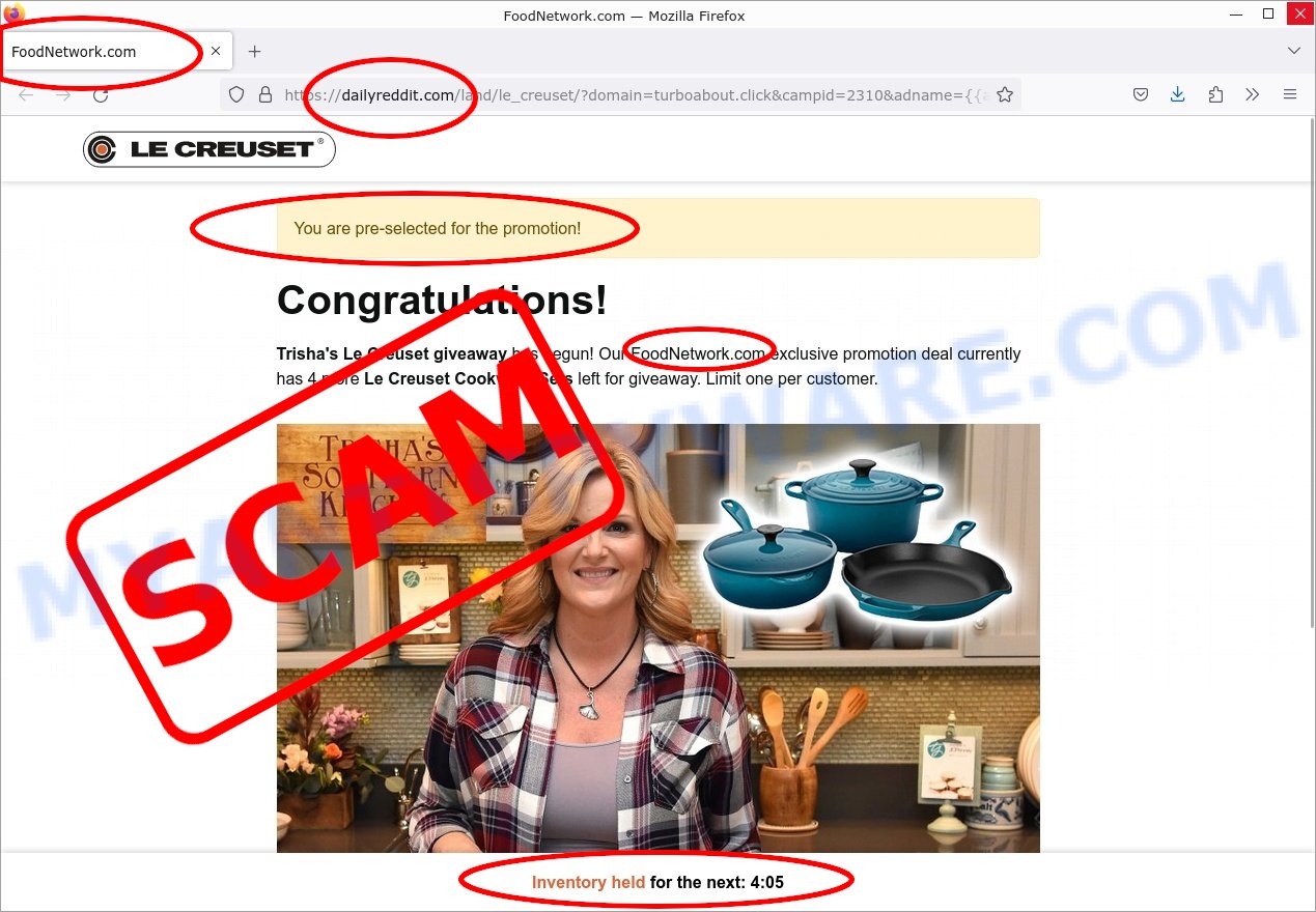 Le Creuset Giveaway Scam