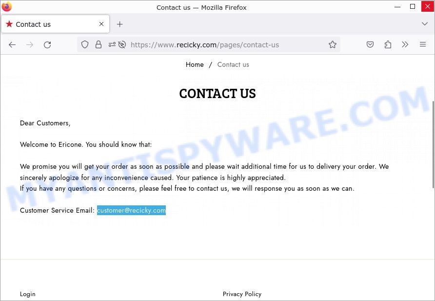 Macys Backstage Clearance Scam contacts
