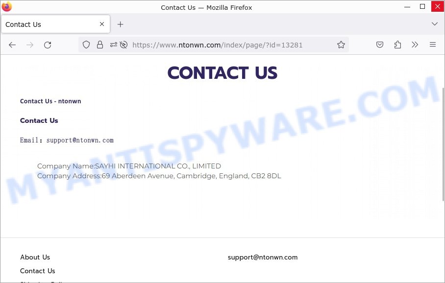 Ntonwn.com scam store contacts
