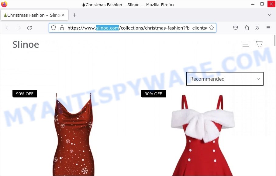 Slinoe.com Shein Clearance Sale scam