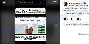 Spacewam tiktok Bill Gates promo scam