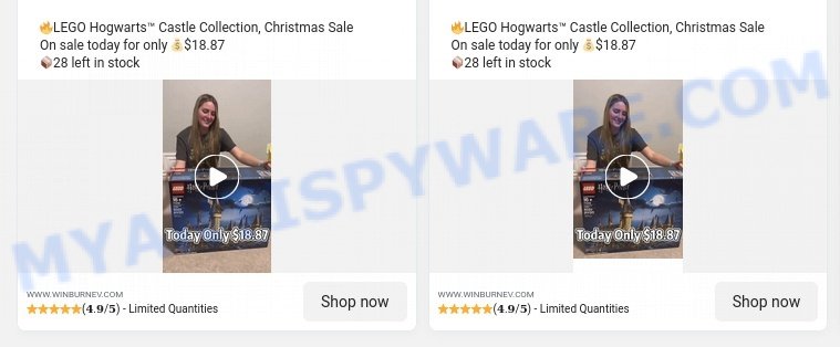 Winburnev.com Fake LEGO Christmas Sale scam