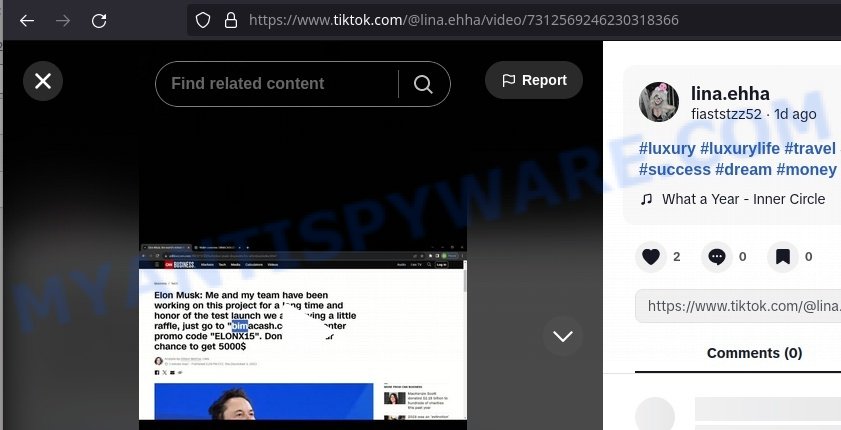 bimacash elon musk promo code scam