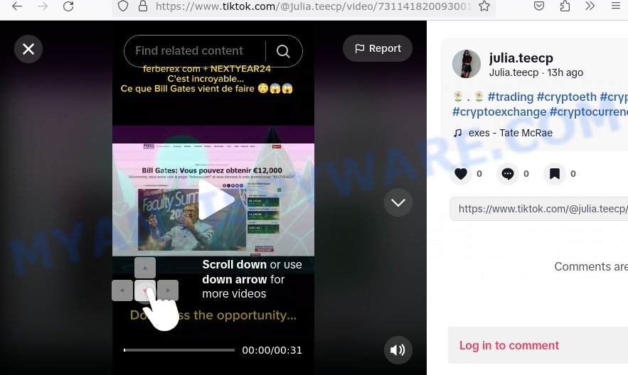 ferberex.com bitcoin promo code scam