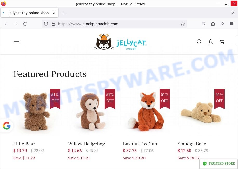 stockpinnacleh.com jellycat toy scam shop