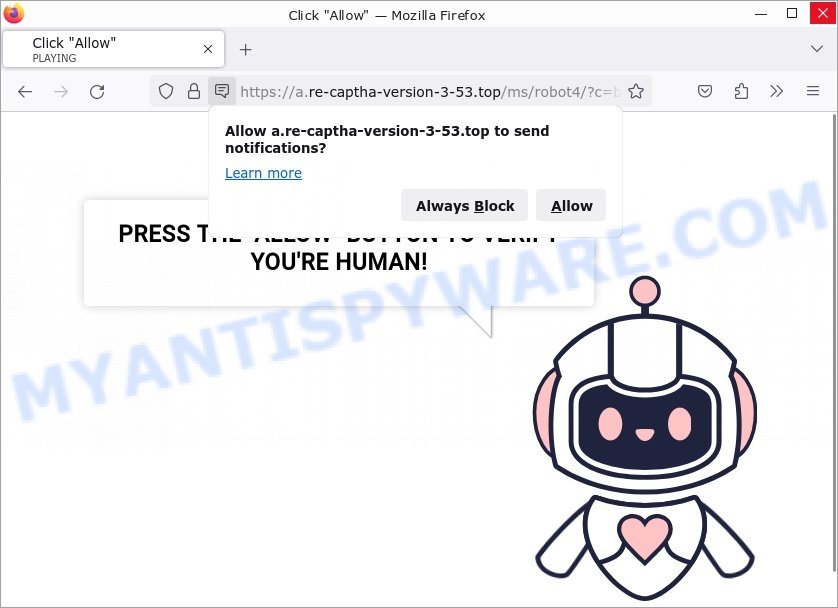 A.re-captha-version-3-53.top Click allow scam