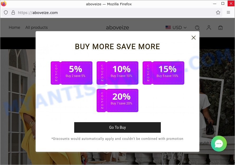 Aboveize.com scam