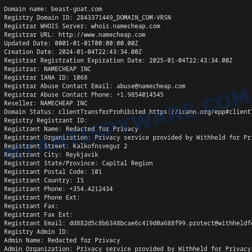 Beast-goat.com whois