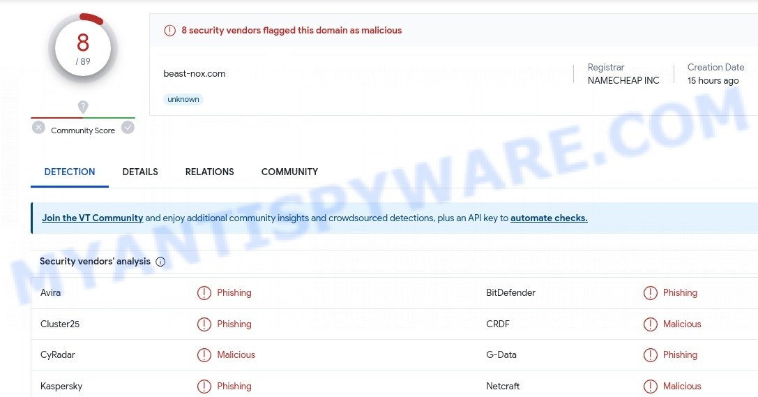 Beast-nox.com malware