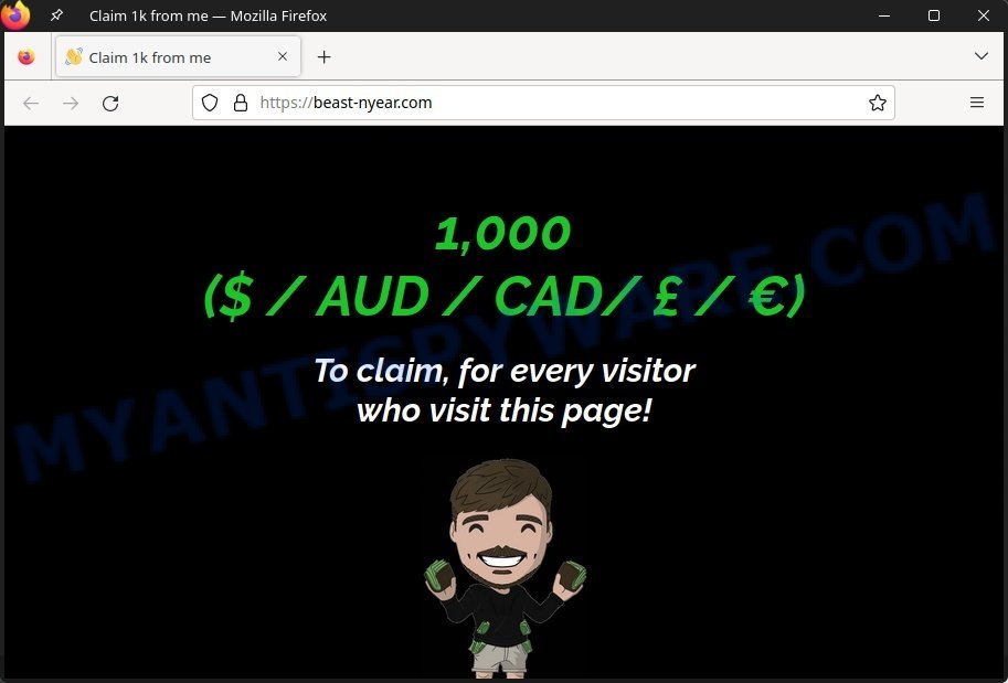 Beast-nyear.com Claim 1k from me Scam