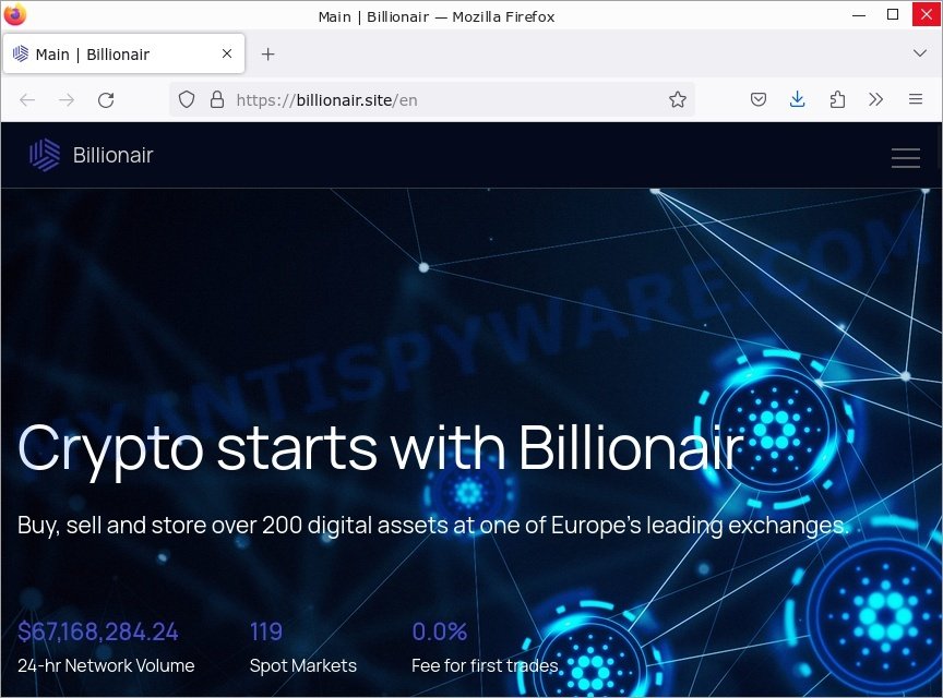 Billionair.site crypto scam