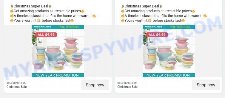 Boldobarn.com Tupperware sale scam