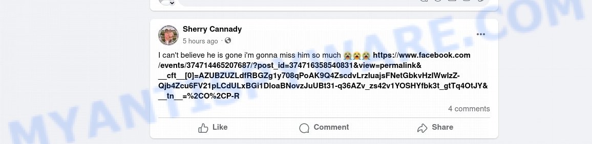 Cant Believe He Gone Scam Facebook Post