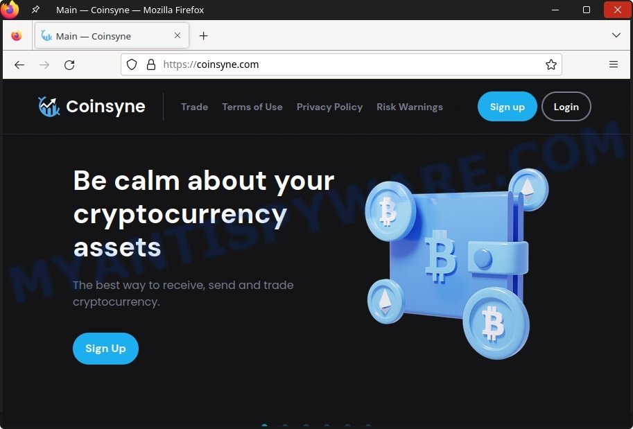 Coinsyne.com tiktok bitcoin scam