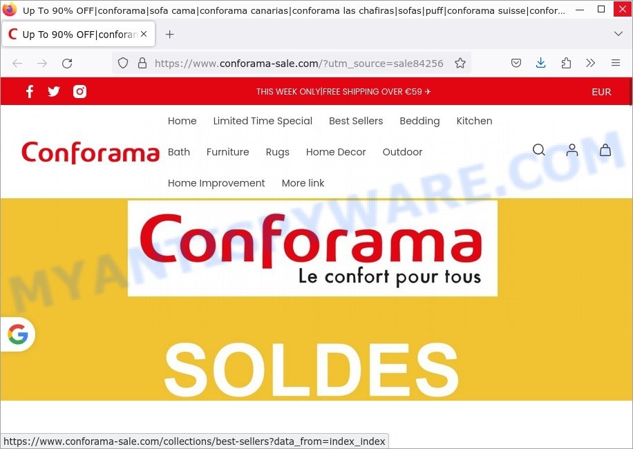Conforama-sale.com scam store