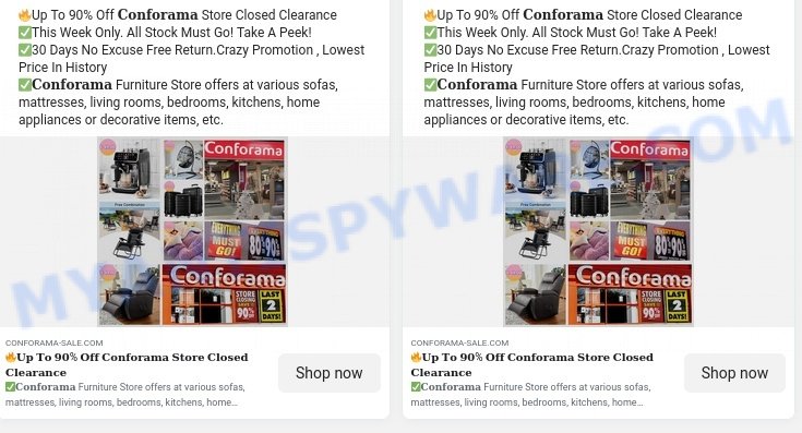 Conforama-sale.com scam