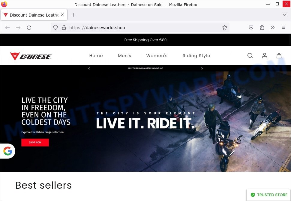 DaineseWorld.shop Dainese sale scam store