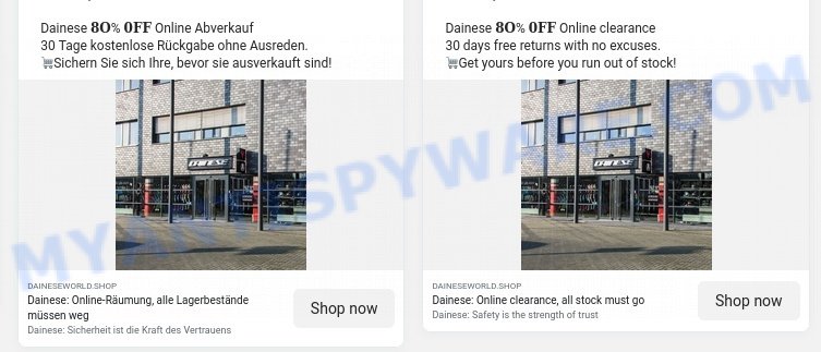 DaineseWorld.shop Dainese sale scam