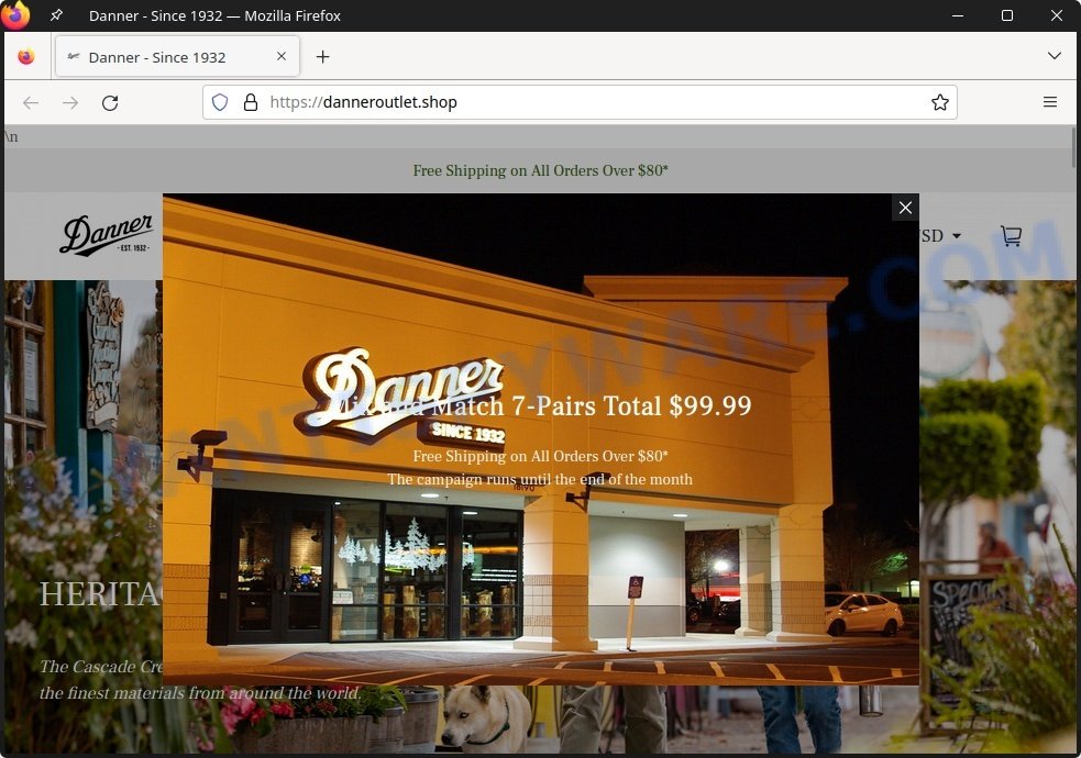 Danner Warehouse Overstock Clearance sale scam