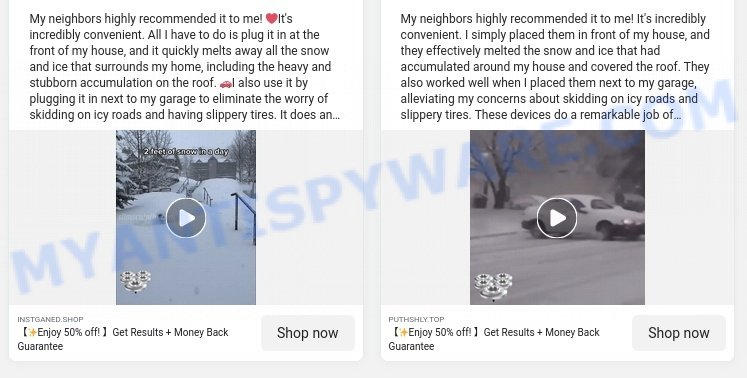 Edamon Solar Powered De-Icing Light Scam ads