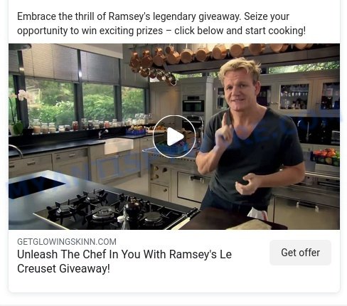 Gordon Ramsay Le Creuset Giveaway Scam ads