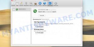 Mac Adware Virus extension