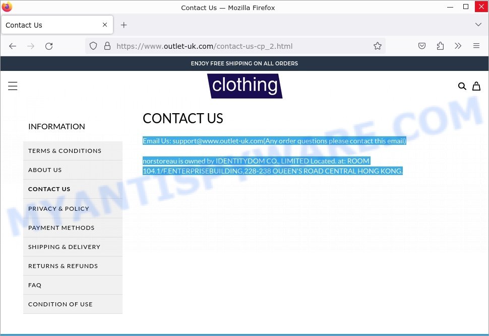 Olaplex.outlet-uk.com scam contacts