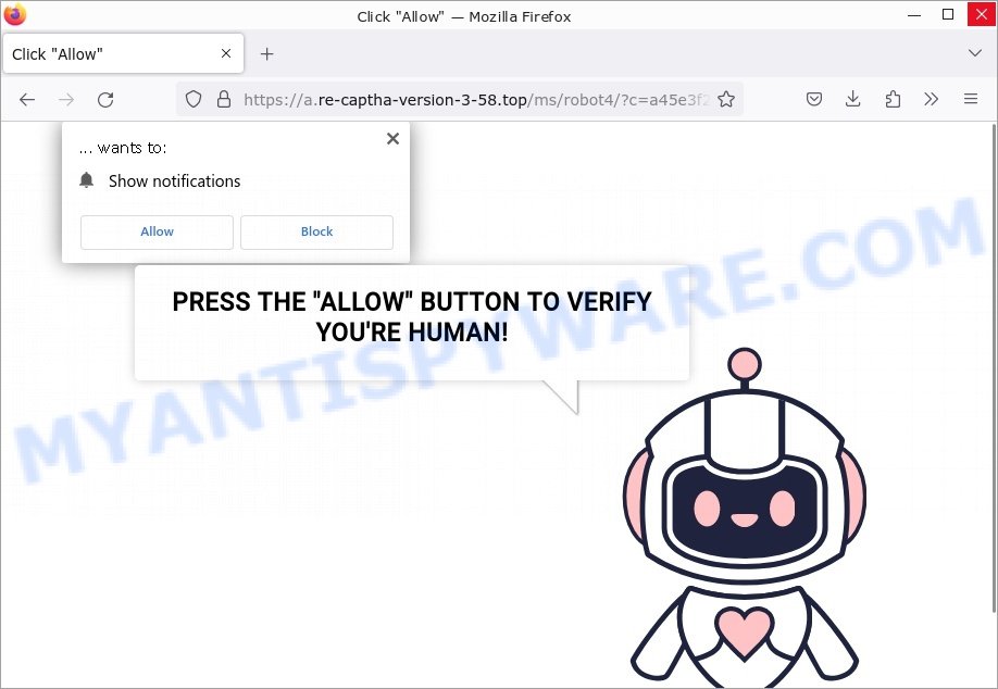 Re-captha-version-3-58.top Click Allow scam