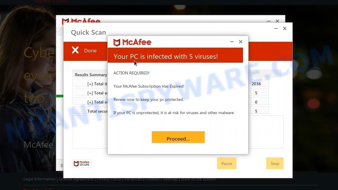 Securitypatch.life pop-up scam virus