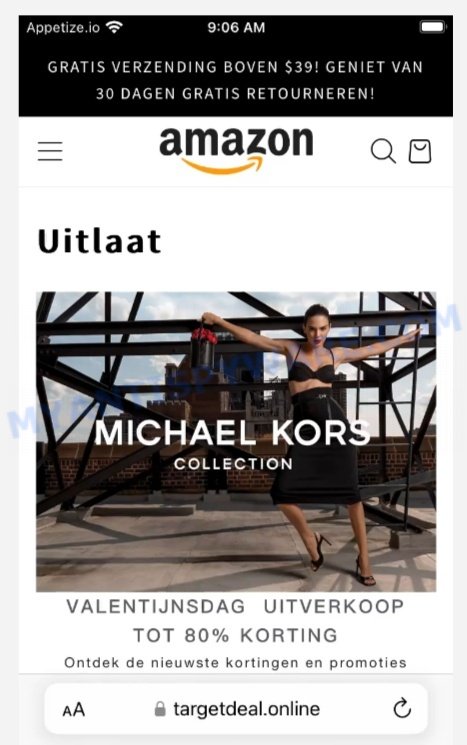 Targetdeal.online Michael Kors Outlet scam store