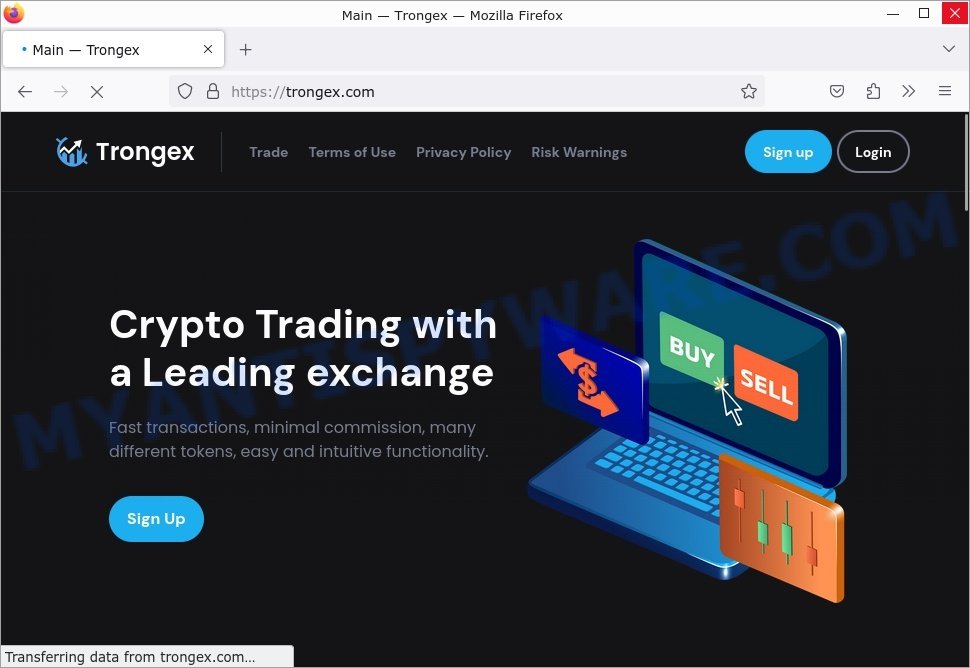 Trongex.com BTC scam