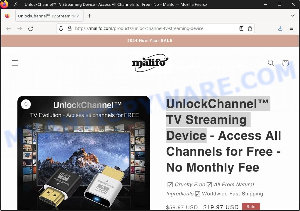UnlockChannel TV Streaming Device scam