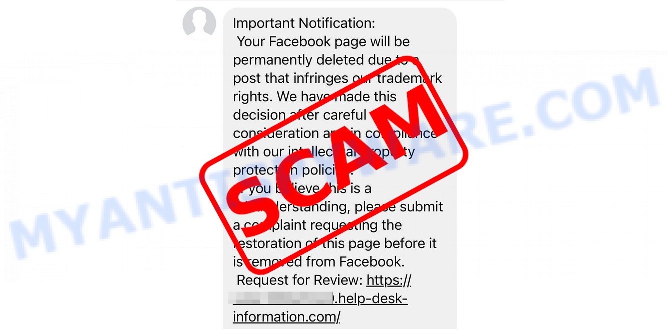 Your Facebook Page Will Be Deleted Scam