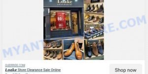 Guerride.com Loake Clearance Extravaganza scam ads