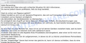 Hallo Perversling Scam Email