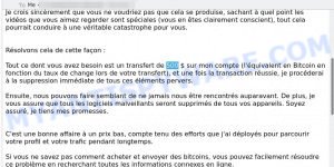 Malheureusement jai de mauvaises nouvelles pour vous email scam